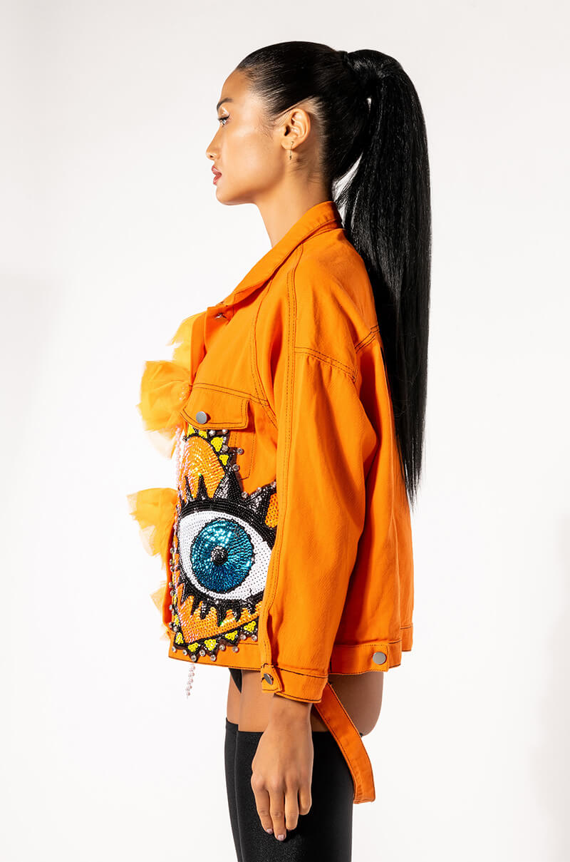ORANGE EYE DENIM JACKET
