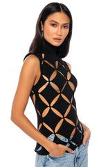 PARALLEL DIMENSION SLEEVELESS TURTLENECK