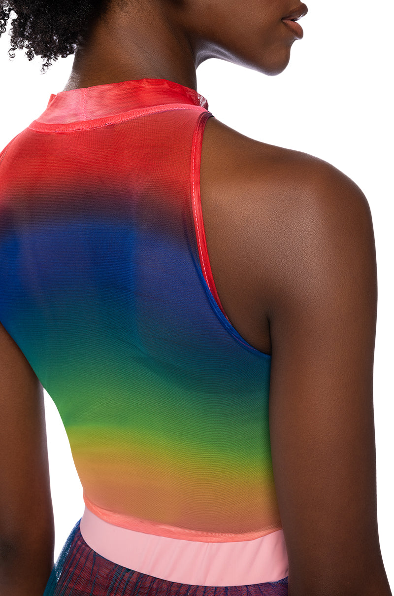 PRIDE EFFECT SLEEVELESS BODYSUIT