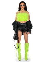 REAL OSTRICH FEATHER TOP