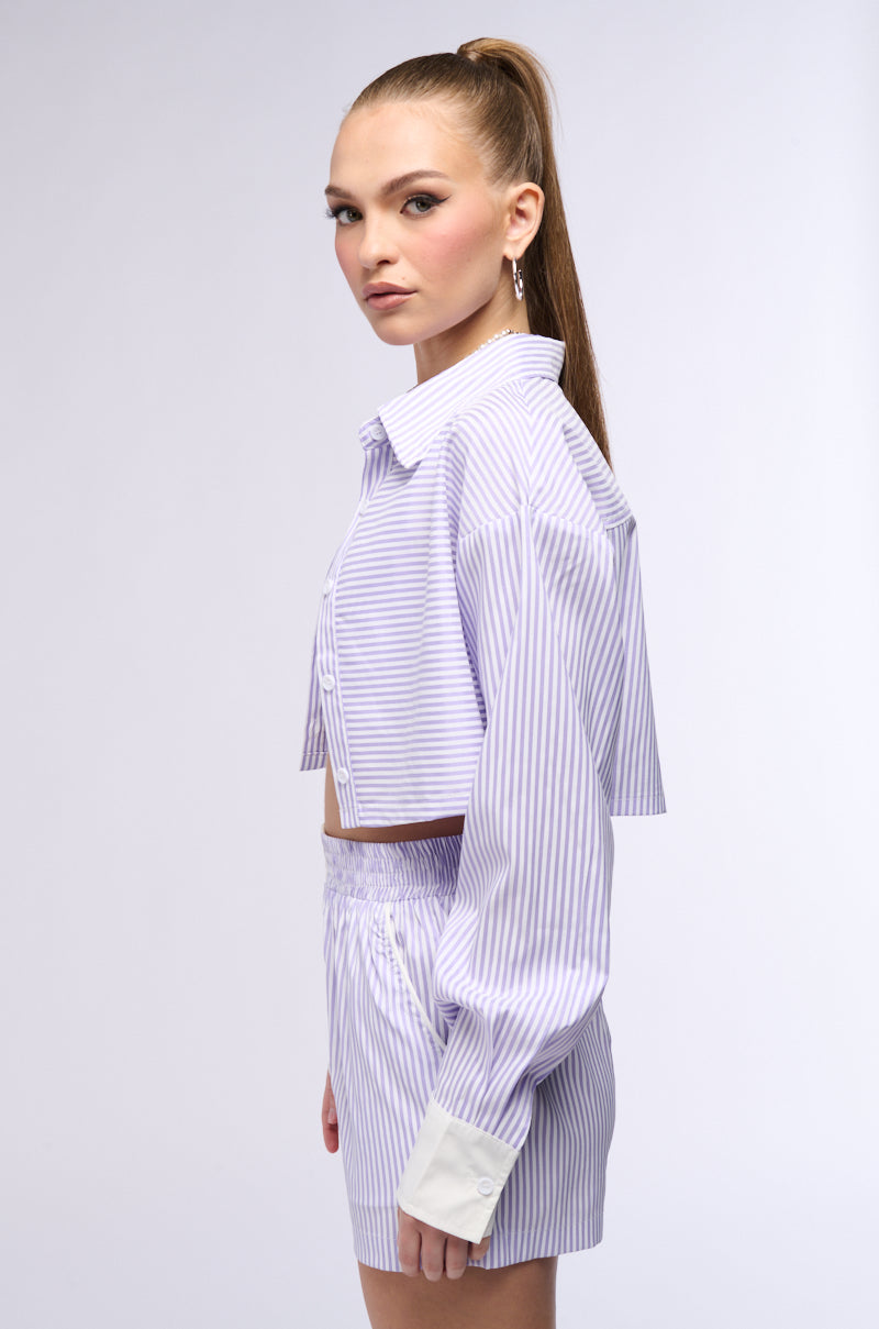 ROWAN POPLIN STRIPE BUTTON DOWN